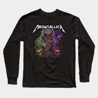 Meowtallica - Meowster of Puppets Long Sleeve T-Shirt